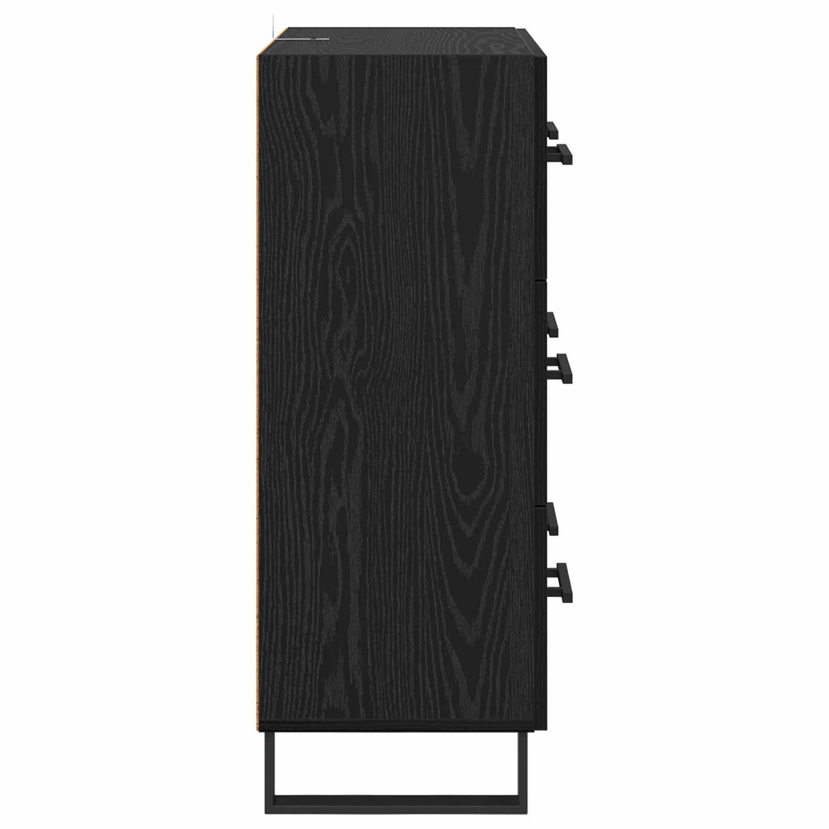 Sideboard Sort eg 69,5 x 34 x 90 cm Ingeniørt træ og jern