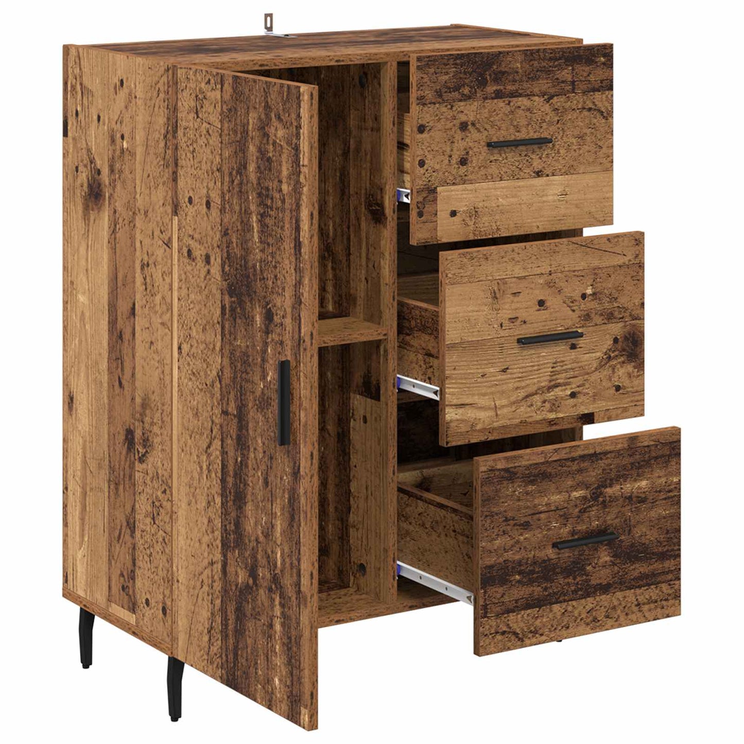 Sideboard Gammelt træ 69,5 x 34 x 90 cm Ingeniørt træ og jern
