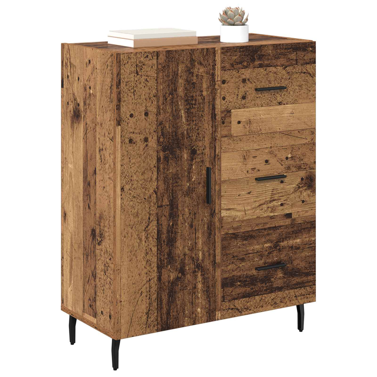 Sideboard Gammelt træ 69,5 x 34 x 90 cm Ingeniørt træ og jern