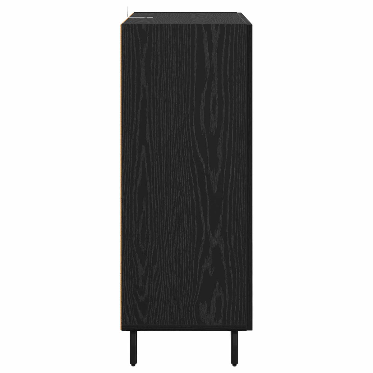 Sideboard Sort eg 69,5 x 34 x 90 cm Ingeniørt træ og jern