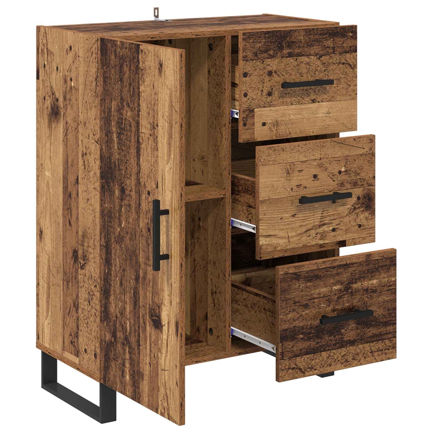 Sideboard Gammelt træ 69,5 x 34 x 90 cm Ingeniørt træ og jern
