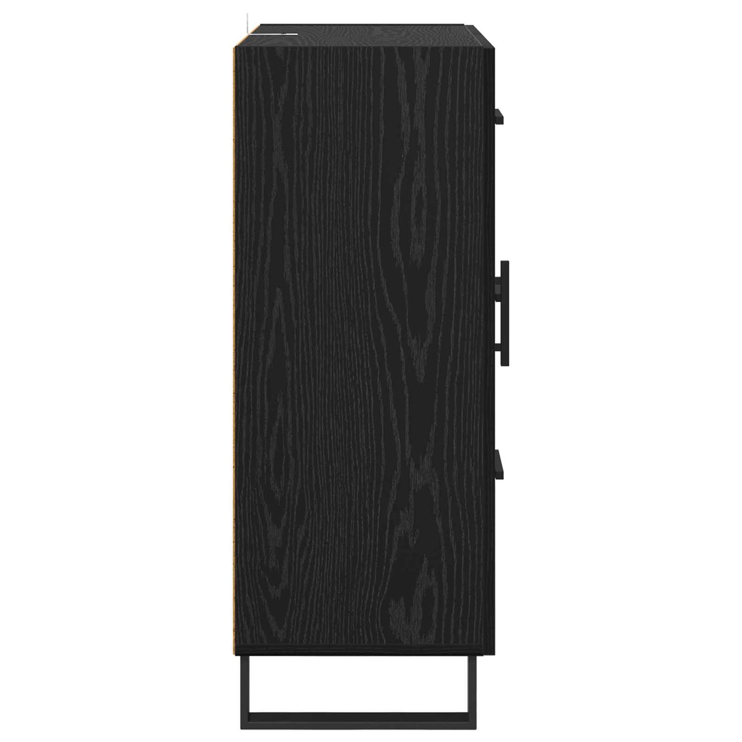 Sideboard Sort eg 69,5 x 34 x 90 cm Ingeniørt træ og jern