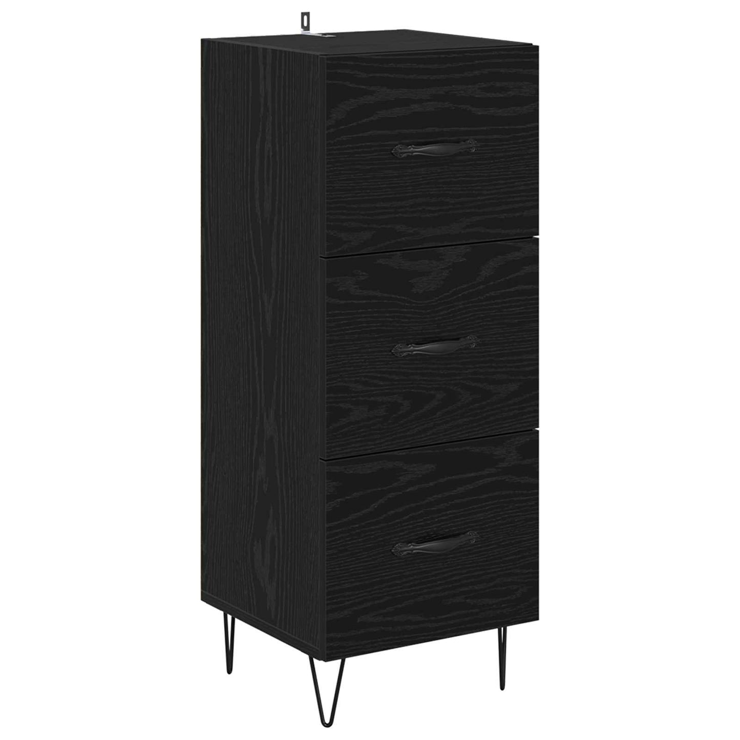 Sideboard Sort eg 34 x 34,5 x 90 cm Konstrueret træ