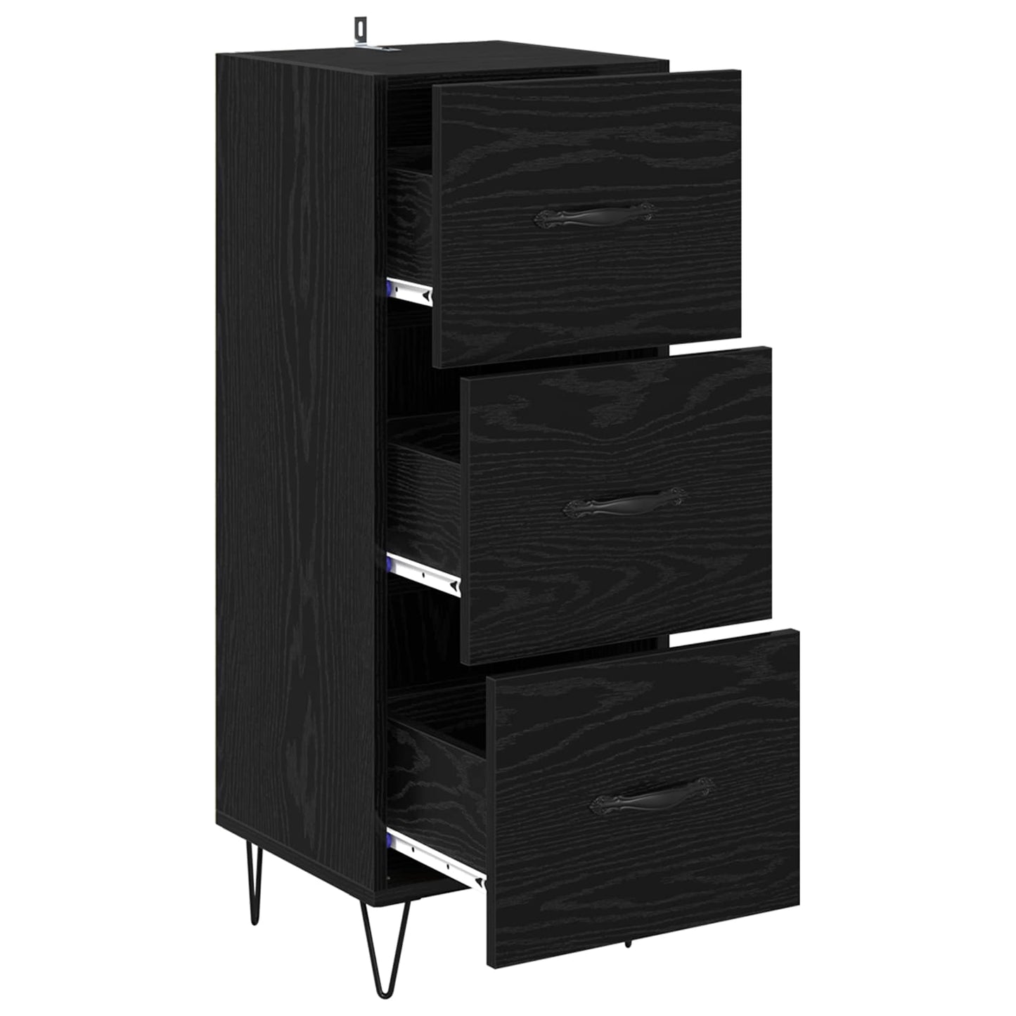 Sideboard Sort eg 34 x 34,5 x 90 cm Konstrueret træ