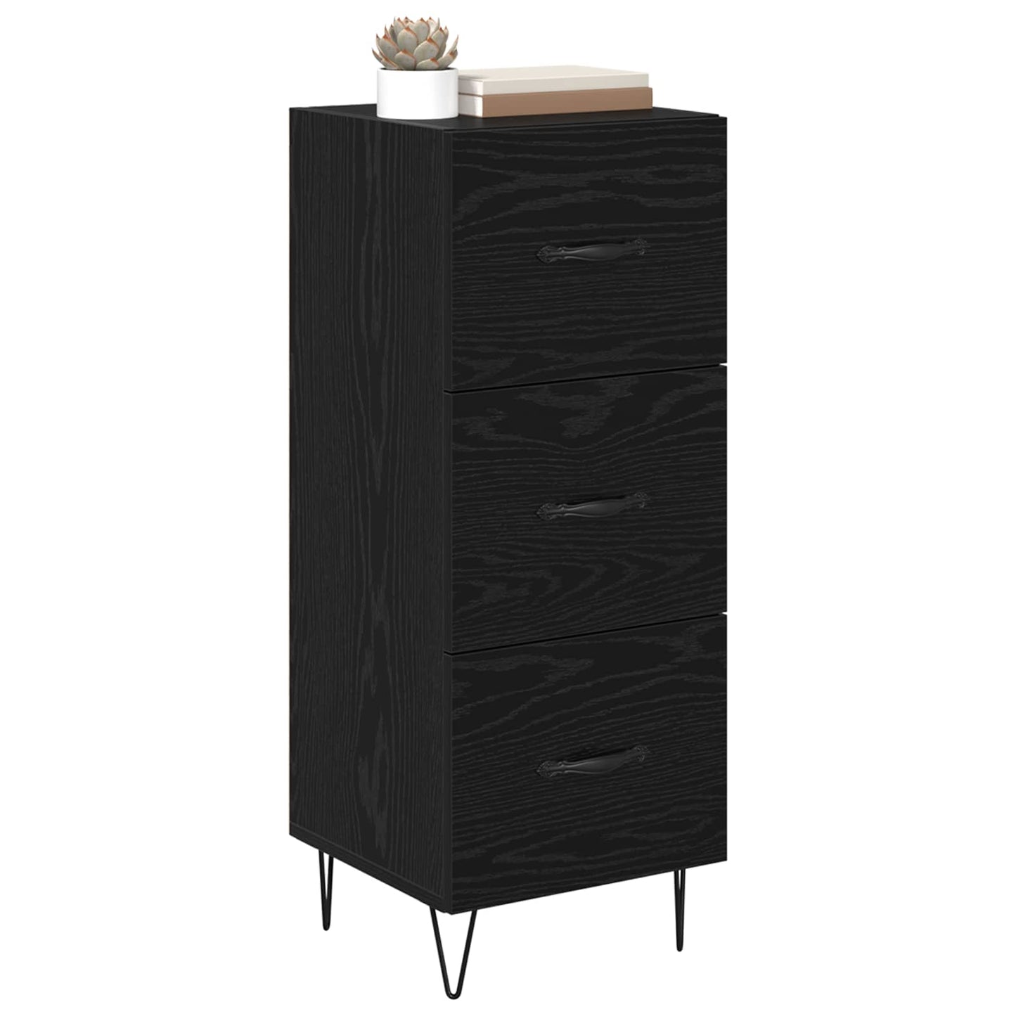 Sideboard Sort eg 34 x 34,5 x 90 cm Konstrueret træ