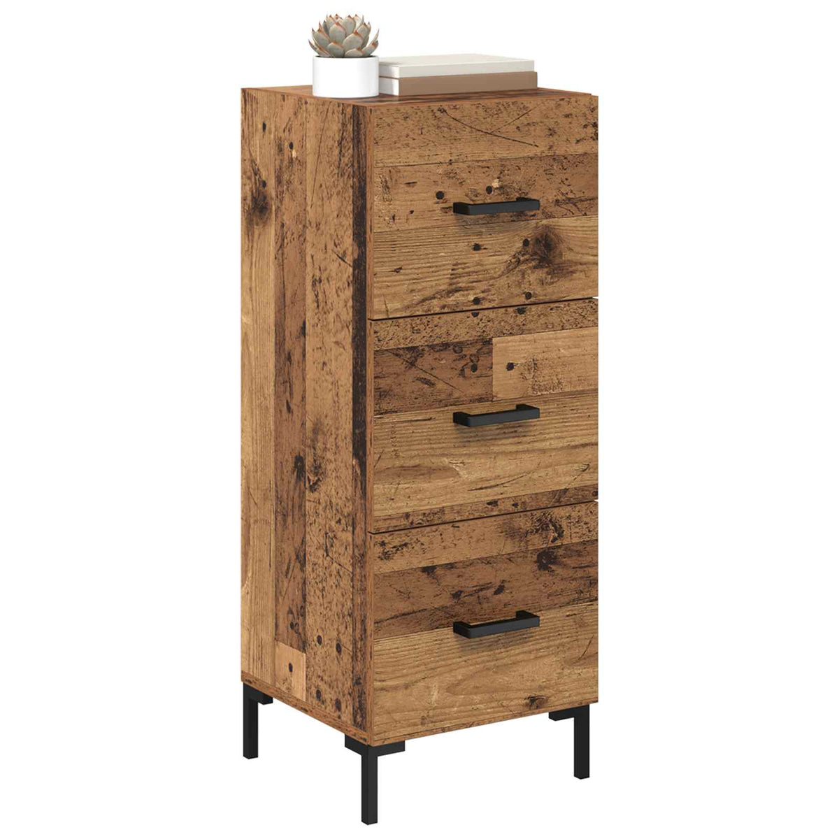 Sideboard Gammelt træ 34,5 x 34 x 90 cm Konstrueret træ