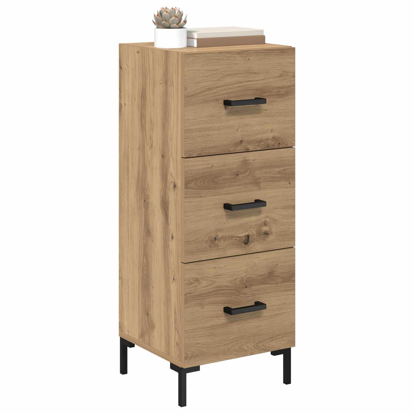 Sideboard Artisan Egetræ 34,5 x 34 x 90 cm Konstrueret træ
