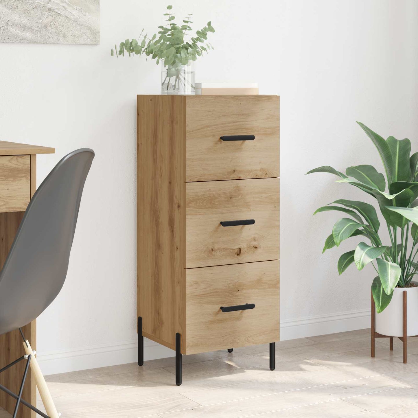 Sideboard artisan eg 34 x 34.5 x 90 cm Konstrueret træ