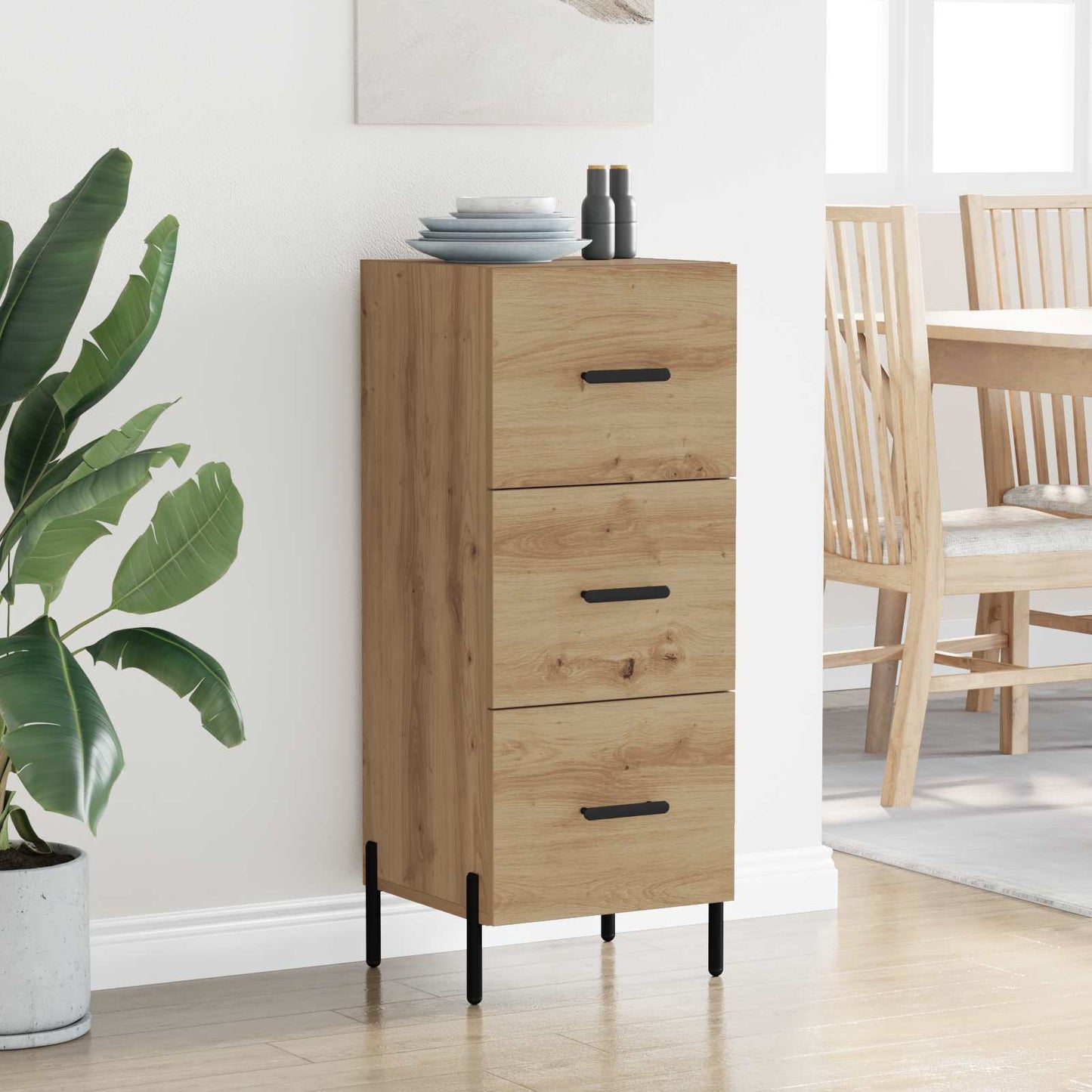 Sideboard artisan eg 34 x 34.5 x 90 cm Konstrueret træ