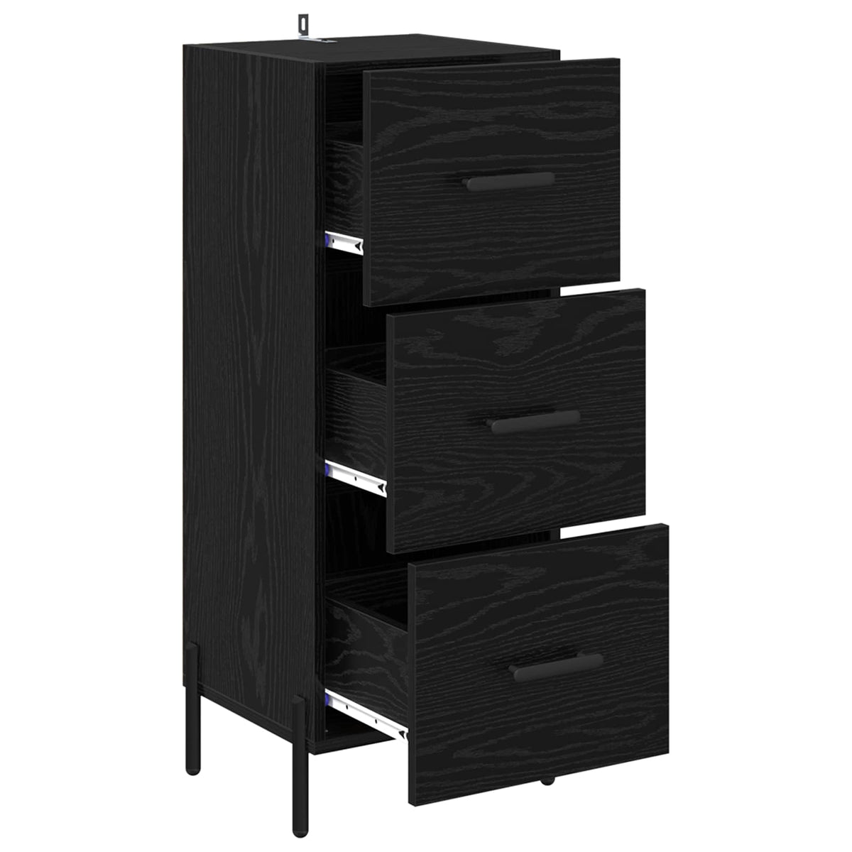 Sideboard Sort eg 34 x 34.5 x 90 cm Konstrueret træ