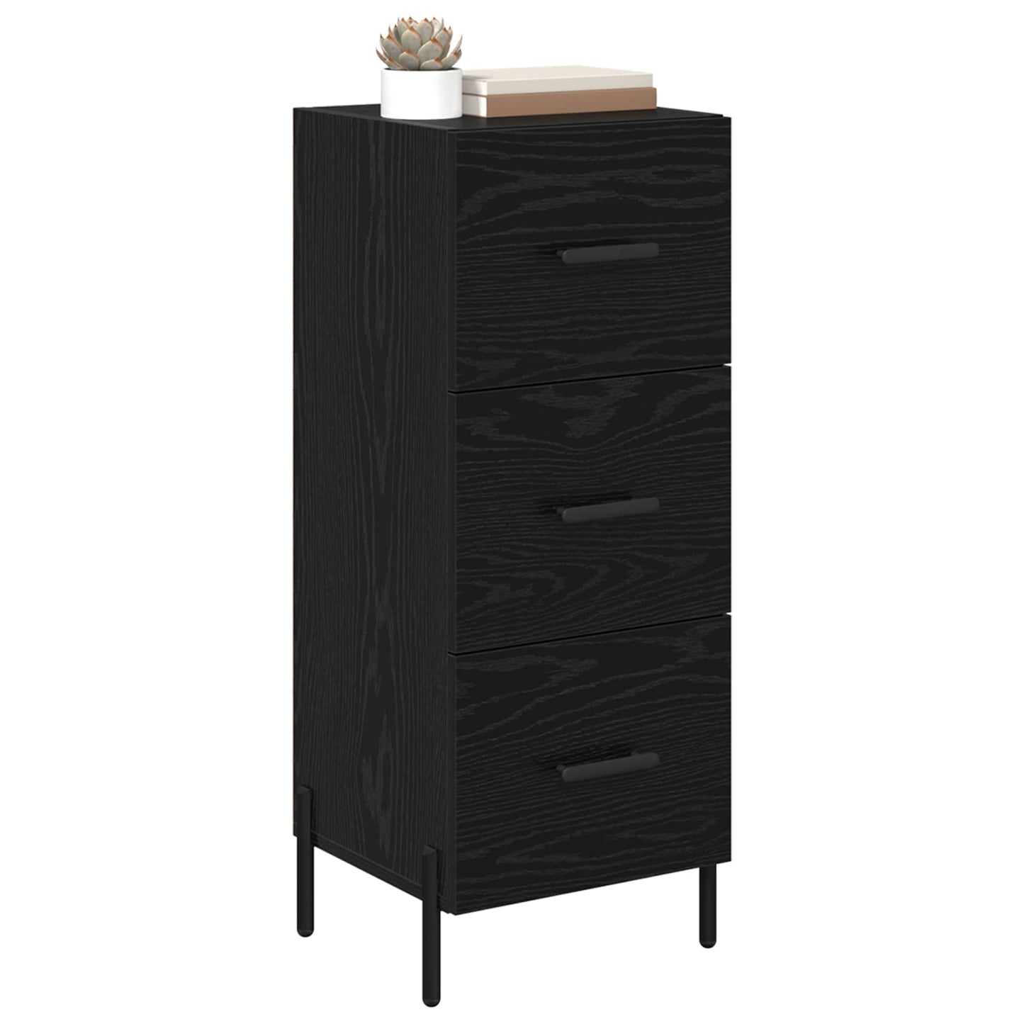 Sideboard Sort eg 34 x 34.5 x 90 cm Konstrueret træ