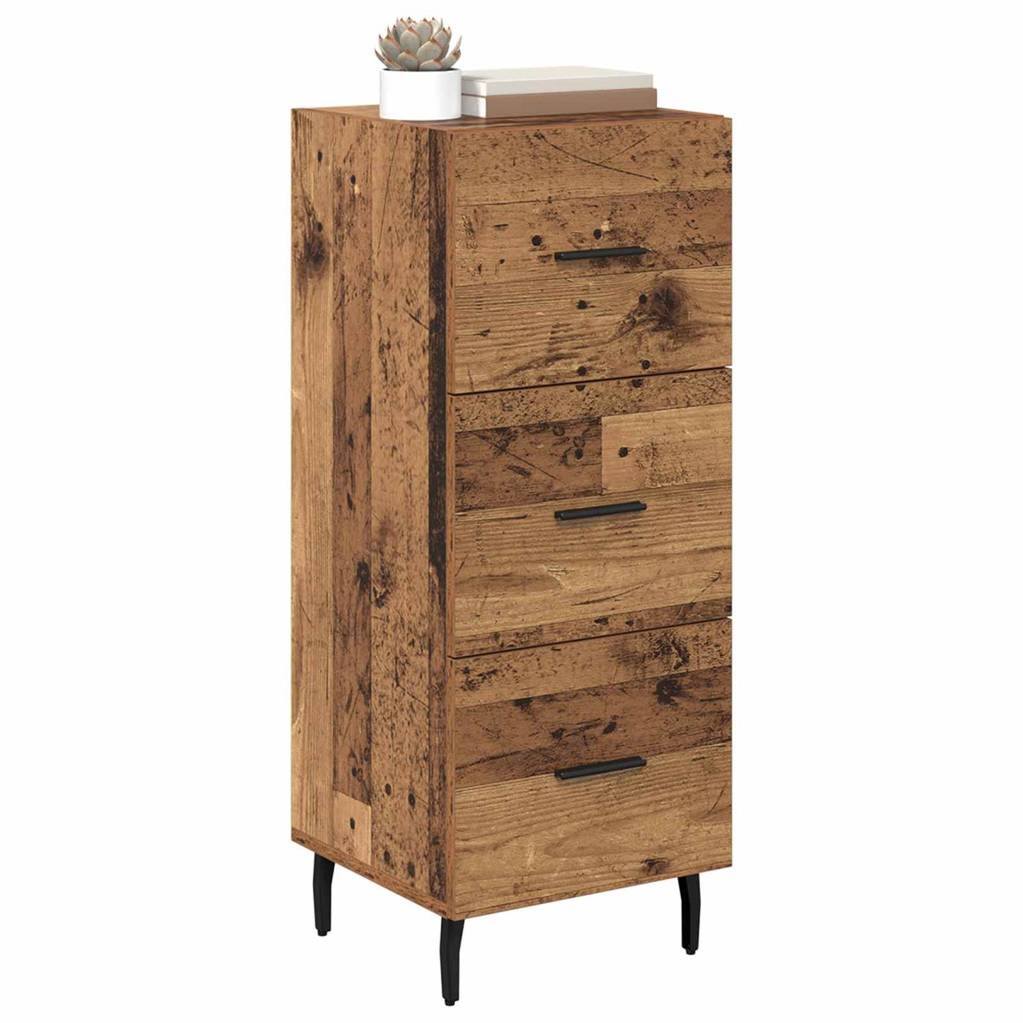 Sideboard Gammelt træ 34 x 34.5 x 90 cm Konstrueret træ