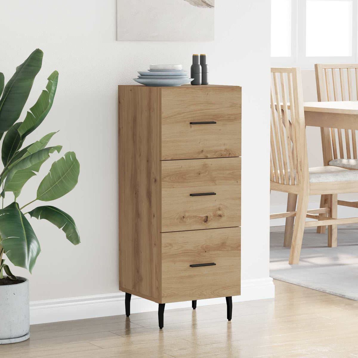 Sideboard artisan eg 34 x 34.5 x 90 cm Konstrueret træ
