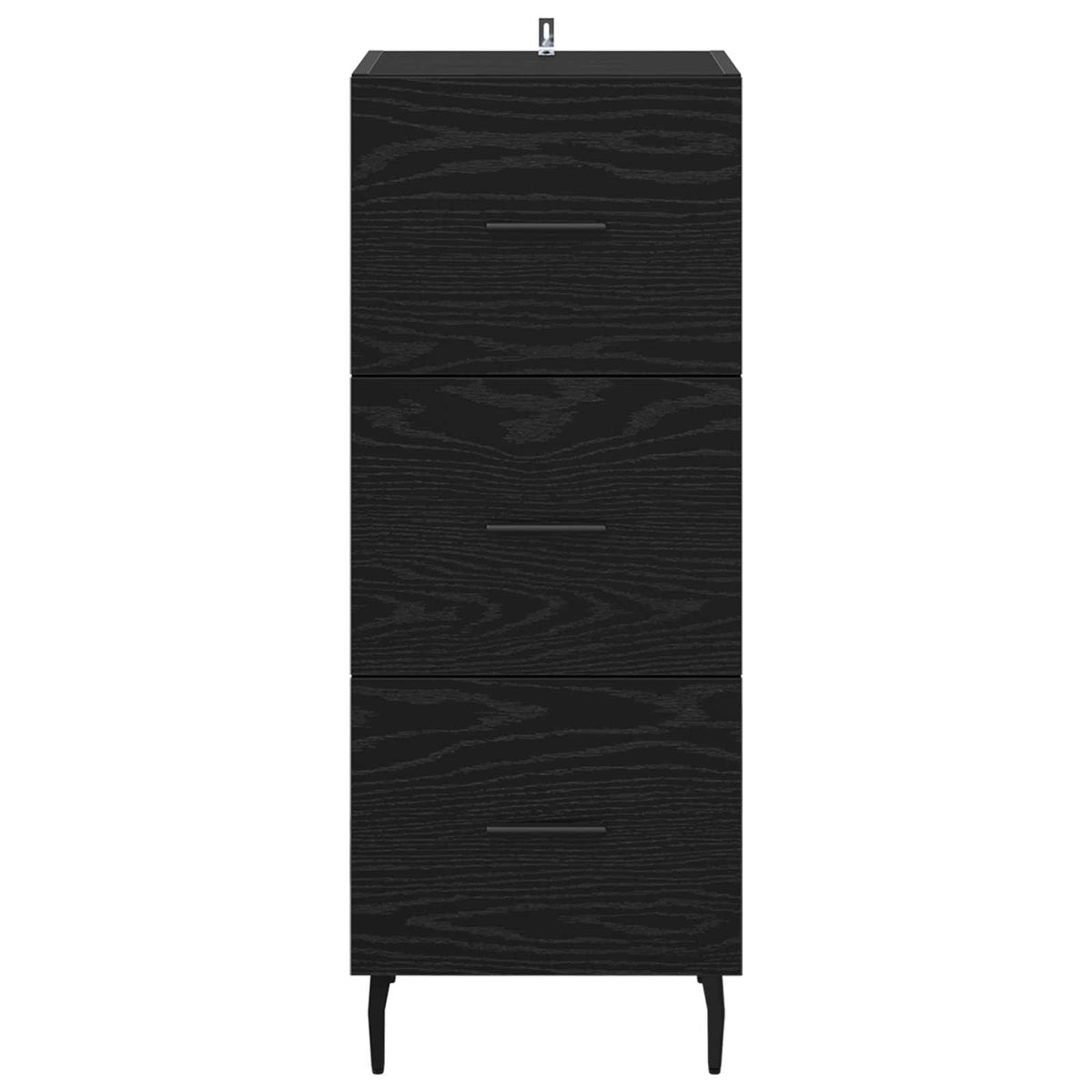 Sideboard Sort eg 34 x 34.5 x 90 cm Konstrueret træ