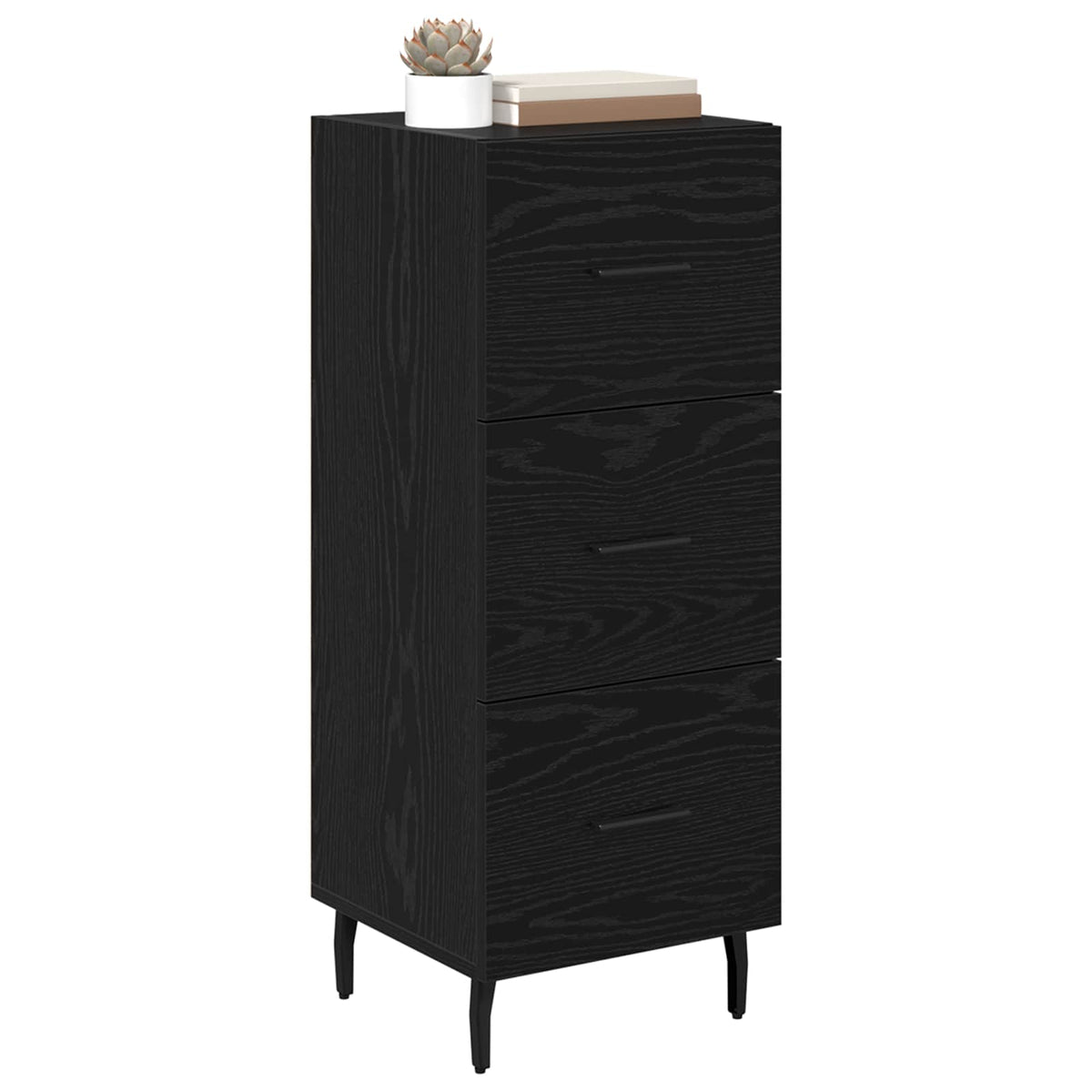 Sideboard Sort eg 34 x 34.5 x 90 cm Konstrueret træ