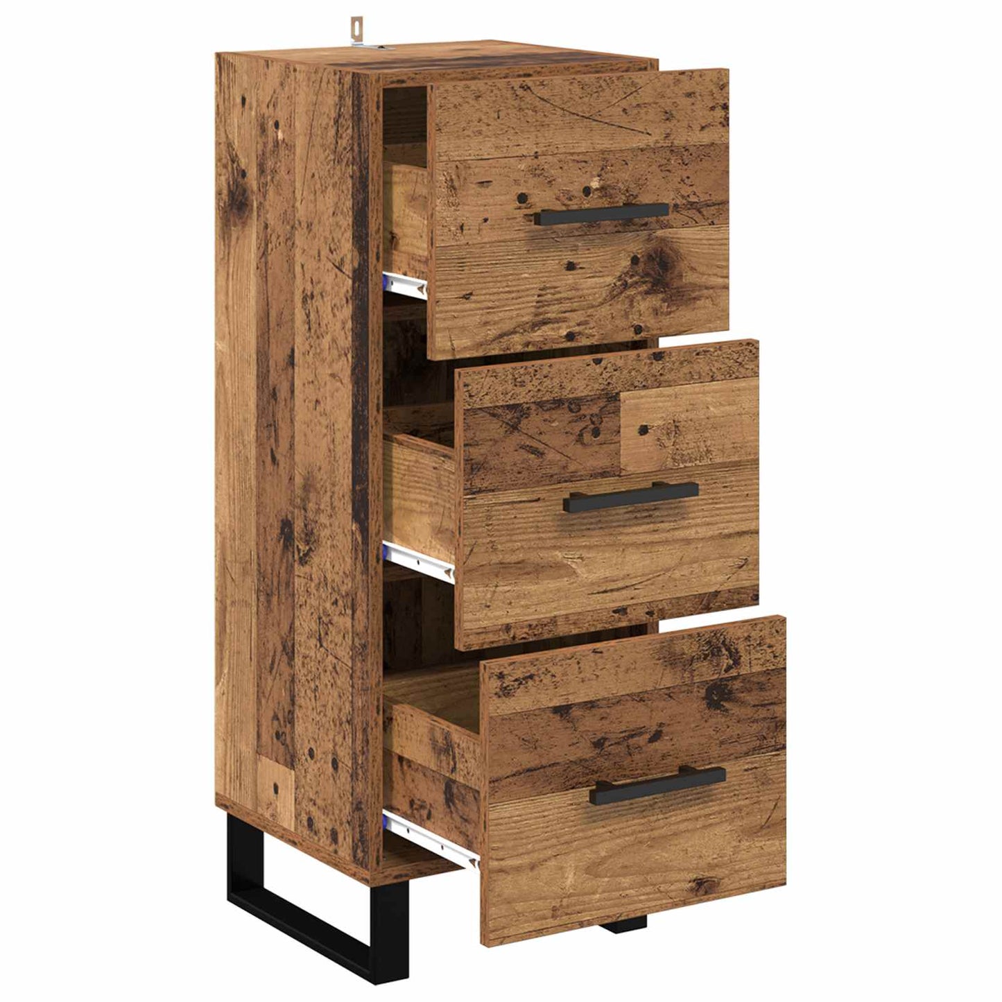 Sideboard Gammelt træ 34,5 x 34 x 90 cm Ingeniørt træ og jern