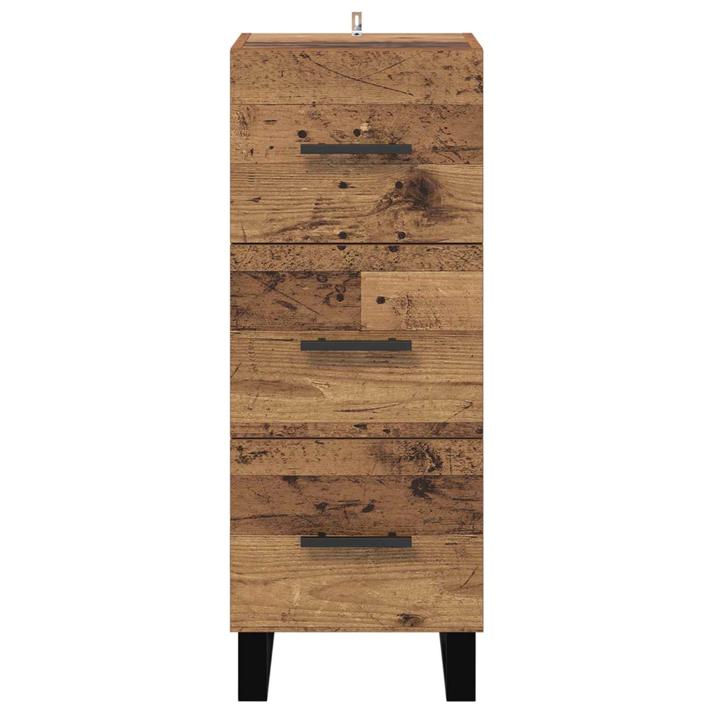 Sideboard Gammelt træ 34,5 x 34 x 90 cm Ingeniørt træ og jern