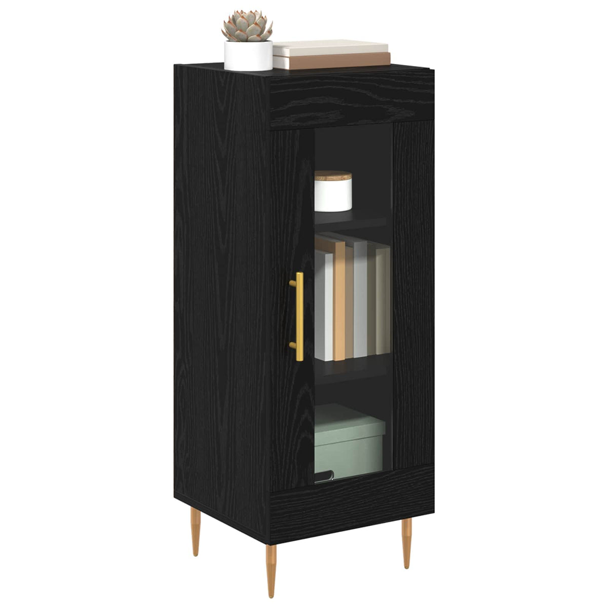 Sideboard Sort eg 34 x 34.5 x 90 cm Konstrueret træ
