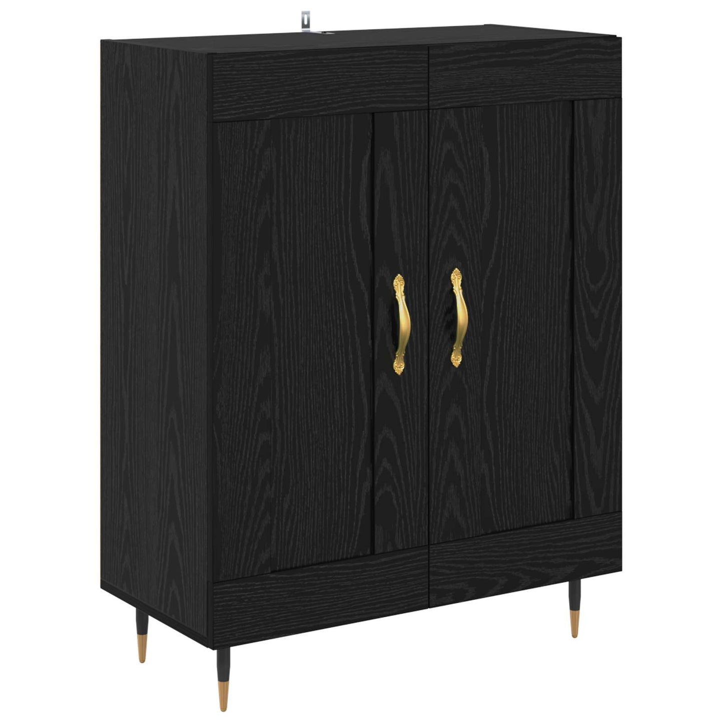 Sideboard Sort eg 69,5 x 34 x 90 cm Konstrueret træ