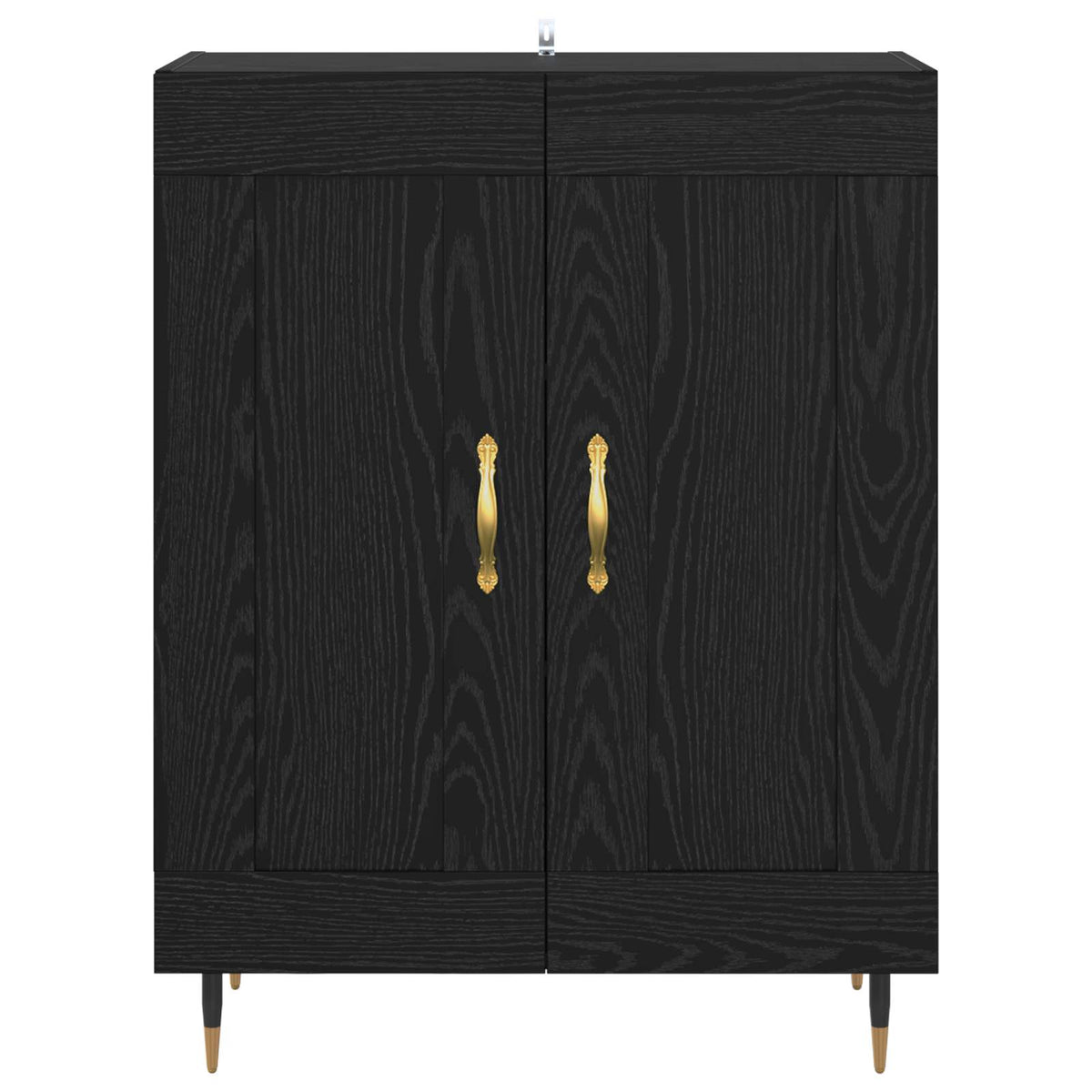 Sideboard Sort eg 69,5 x 34 x 90 cm Konstrueret træ