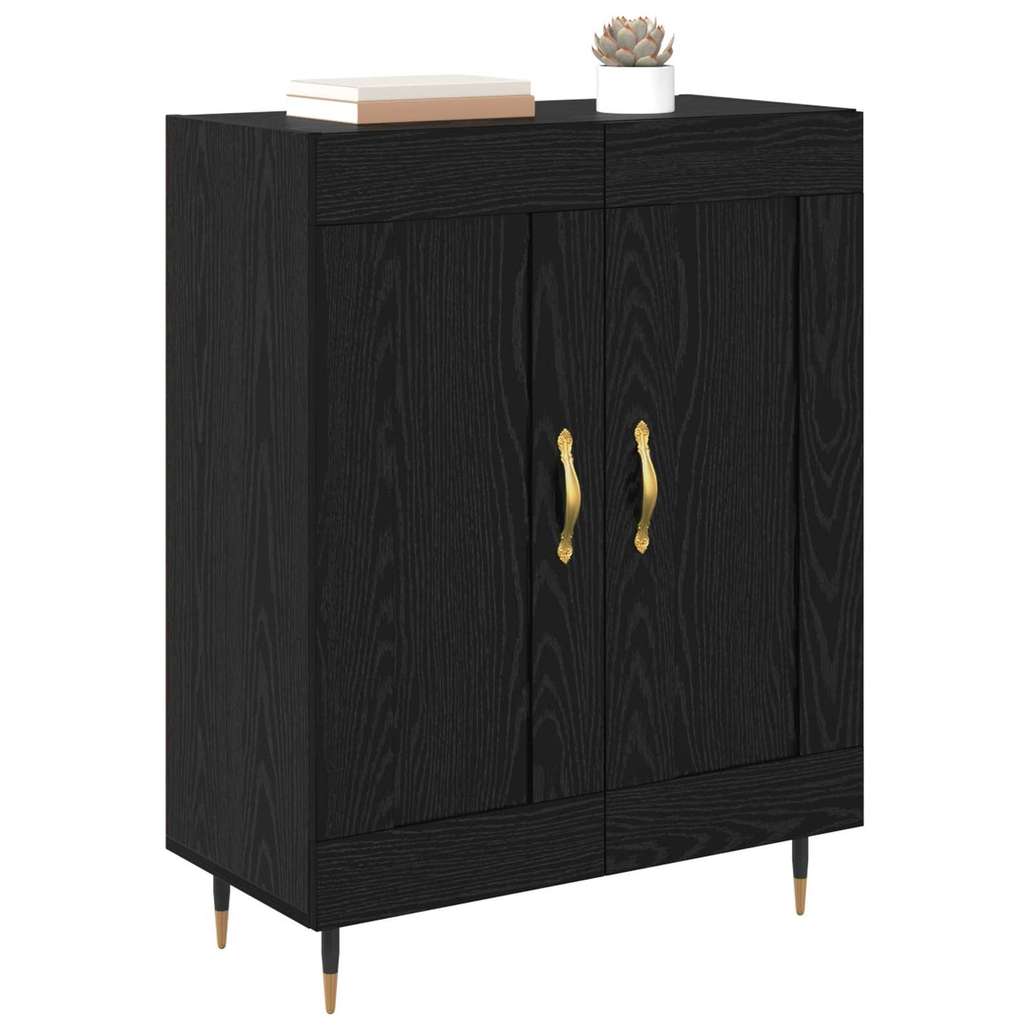 Sideboard Sort eg 69,5 x 34 x 90 cm Konstrueret træ