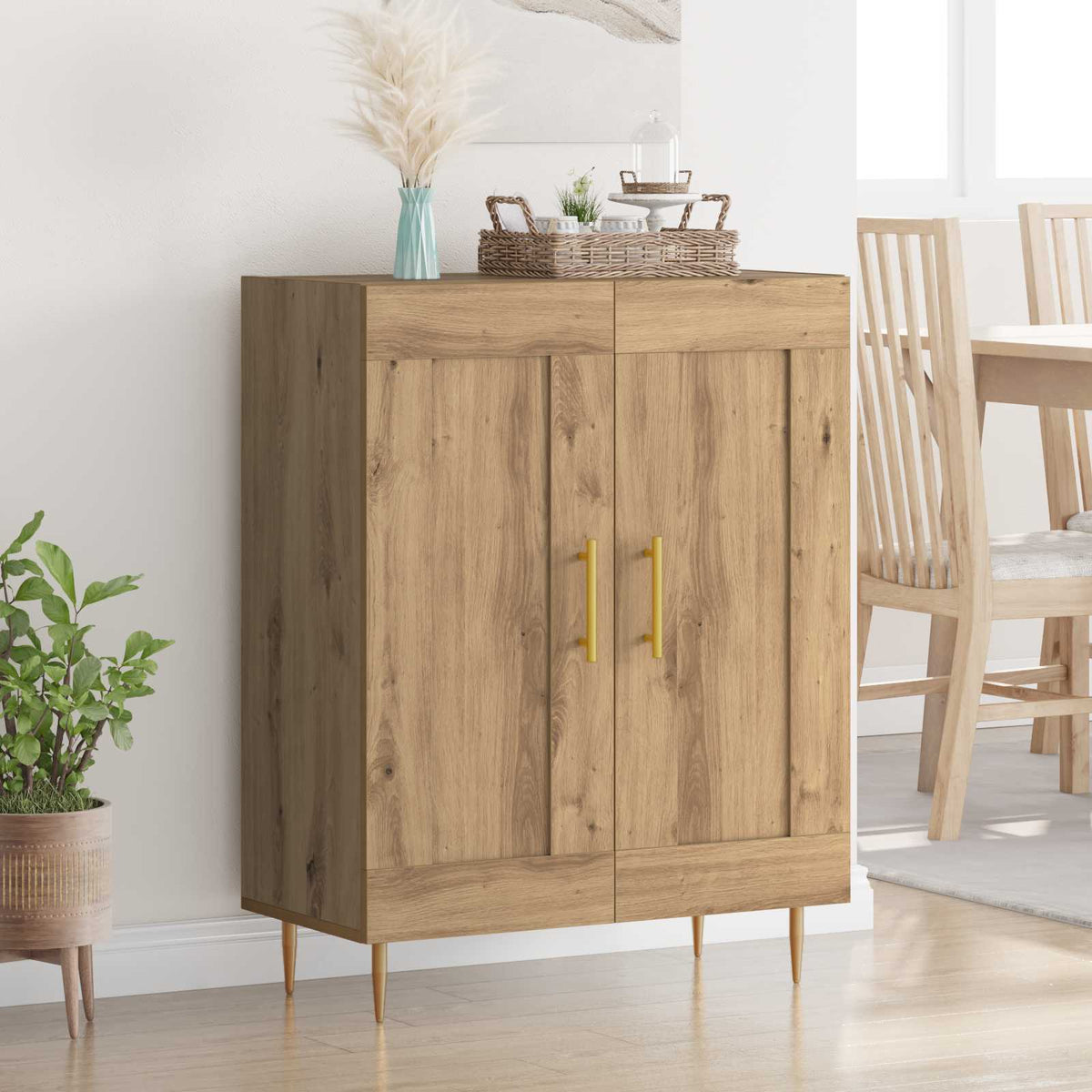Sideboard Artisan Egetræ 69,5 x 34 x 90 cm
