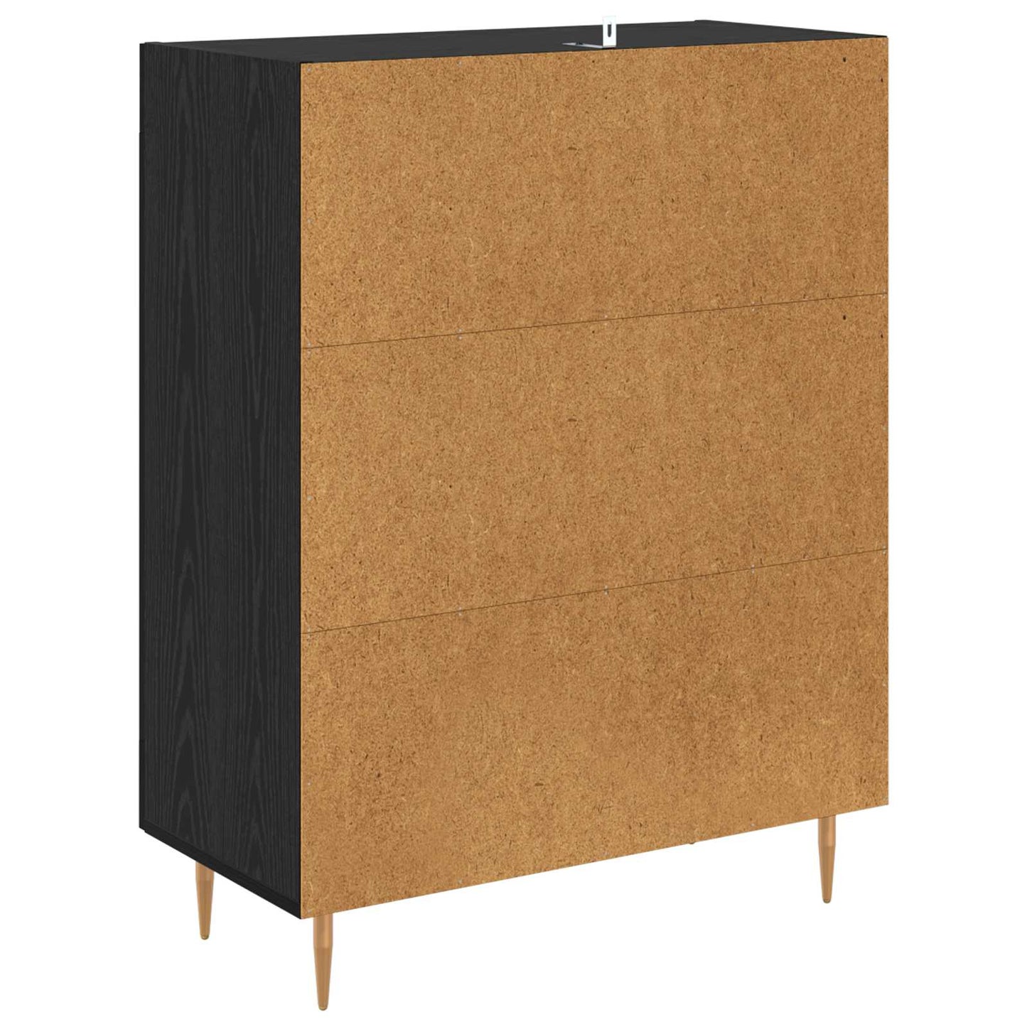Sideboard Sort eg 69,5 x 34 x 90 cm Ingeniørt træ og jern