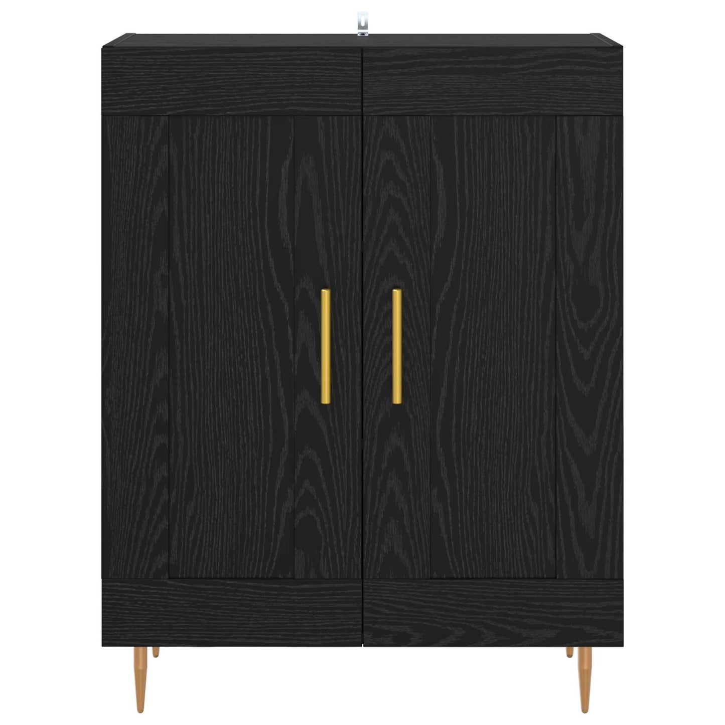 Sideboard Sort eg 69,5 x 34 x 90 cm Ingeniørt træ og jern