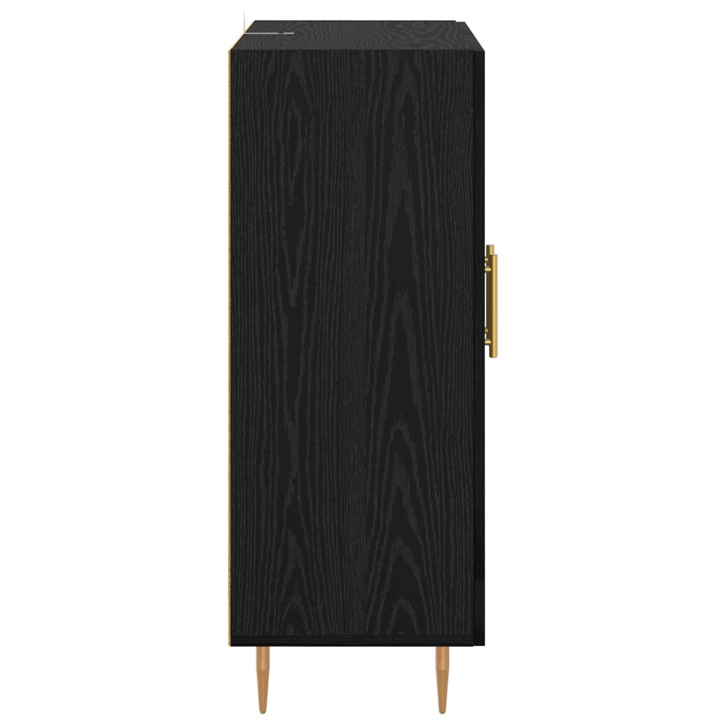 Sideboard Sort eg 69,5 x 34 x 90 cm Ingeniørt træ og jern