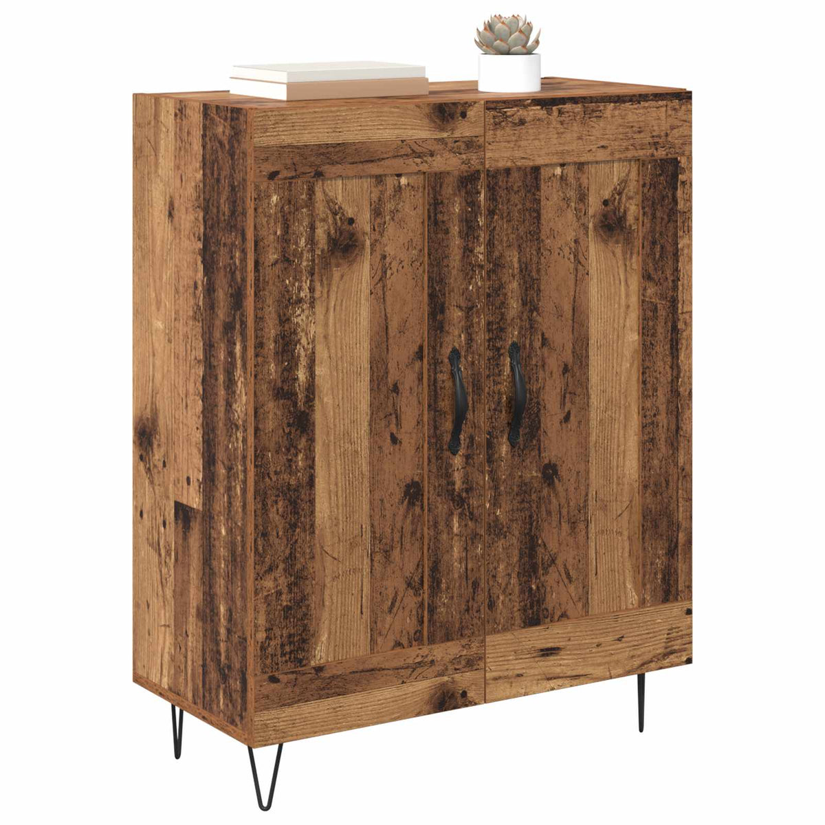 Sideboard Gammelt træ 69,5 x 34 x 90 cm Ingeniørt træ og jern