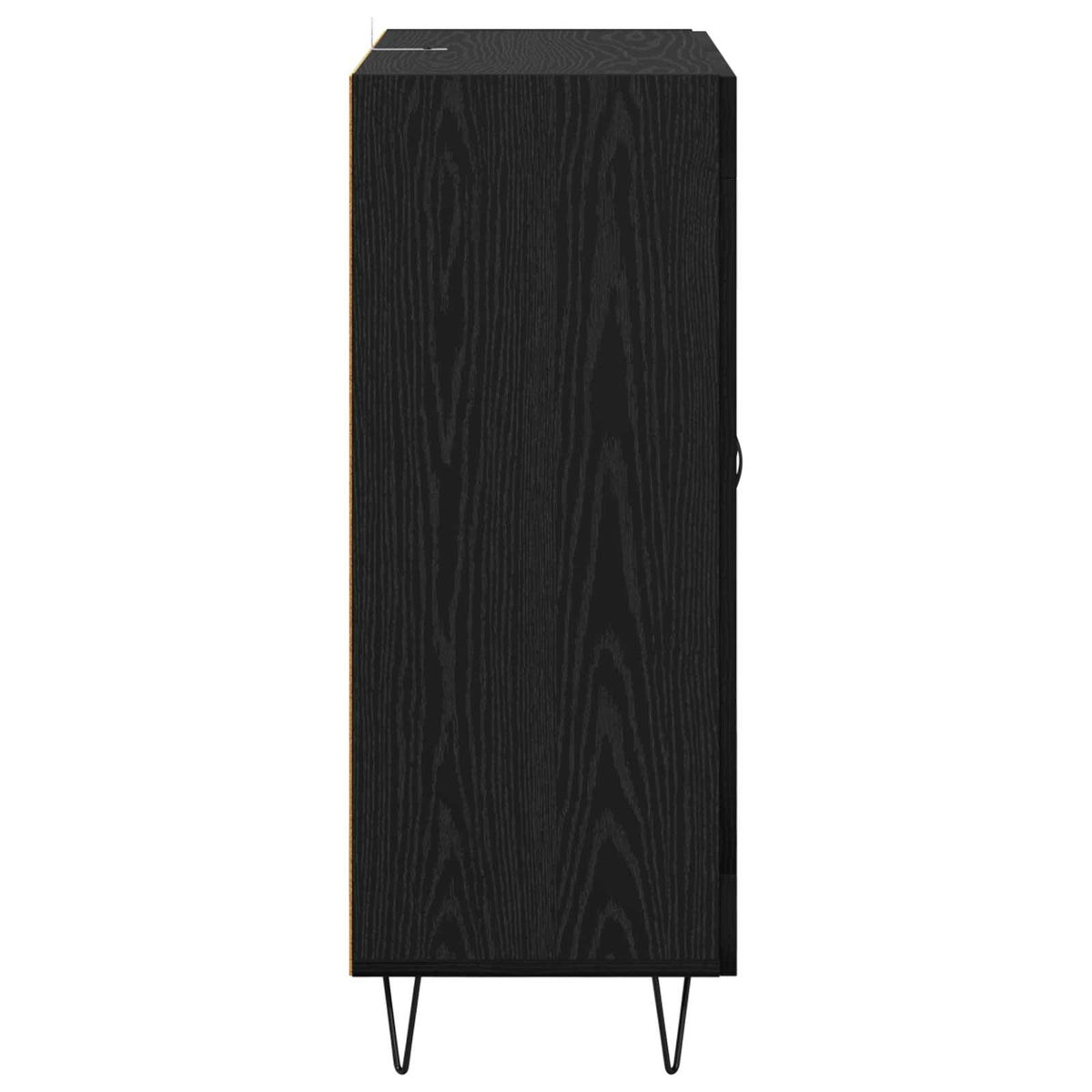 Sideboard Sort eg 69,5 x 34 x 90 cm Ingeniørt træ og jern