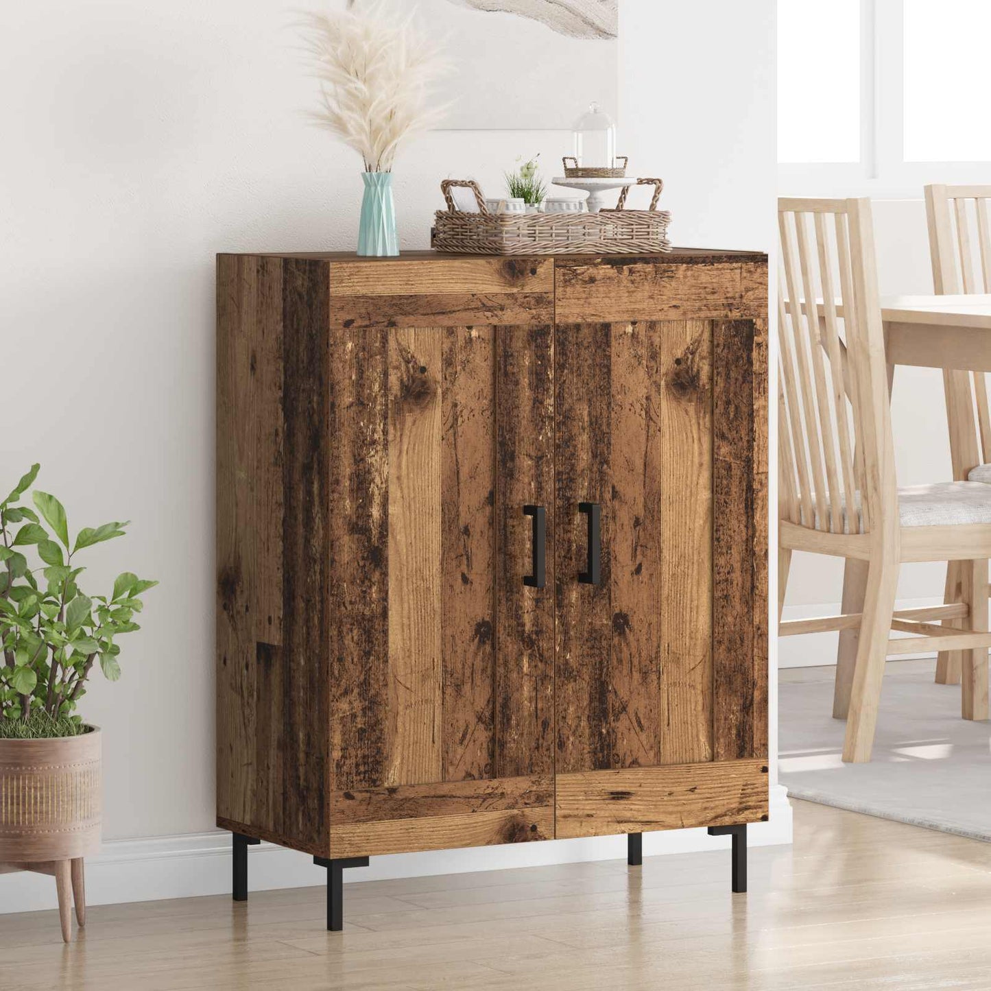 Sideboard Gammelt træ 69,5 x 34 x 90 cm Ingeniørt træ og jern