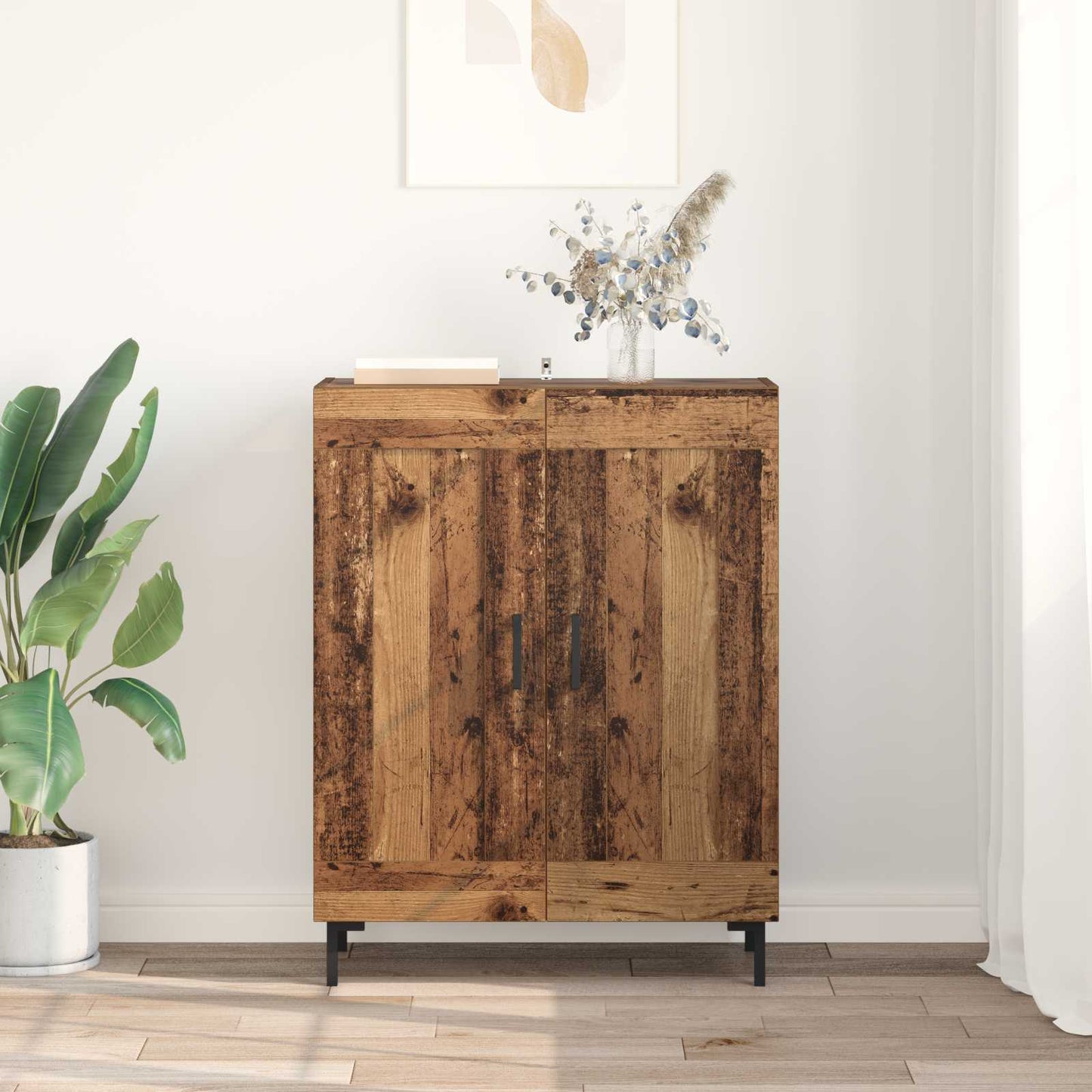 Sideboard Gammelt træ 69,5 x 34 x 90 cm Ingeniørt træ og jern
