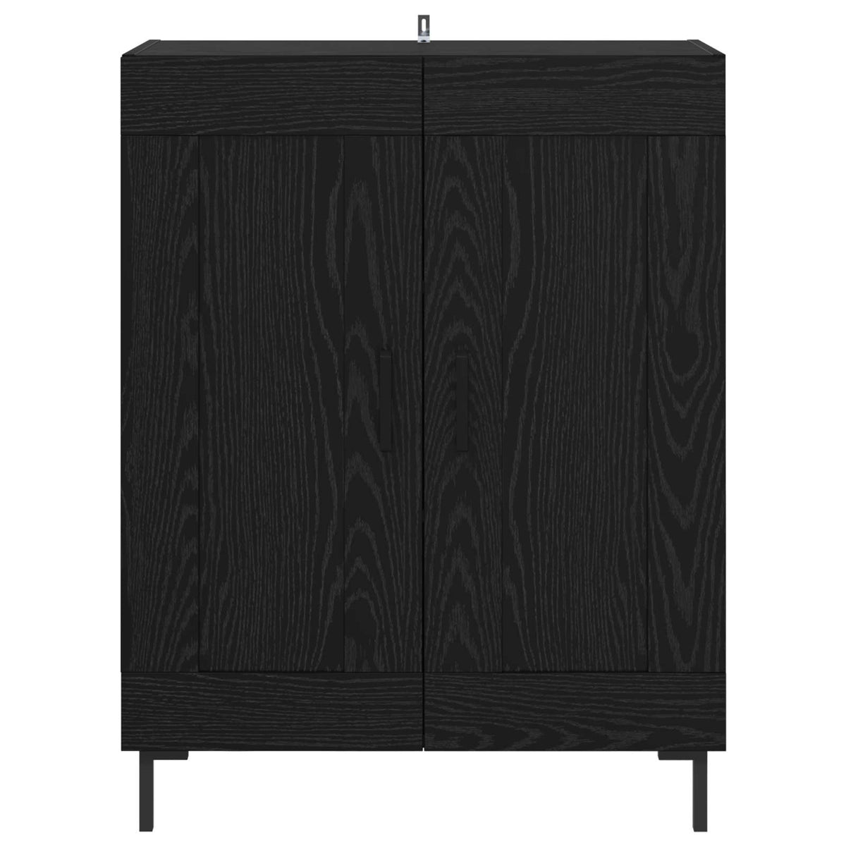 Sideboard Sort eg 69,5 x 34 x 90 cm Ingeniørt træ og jern