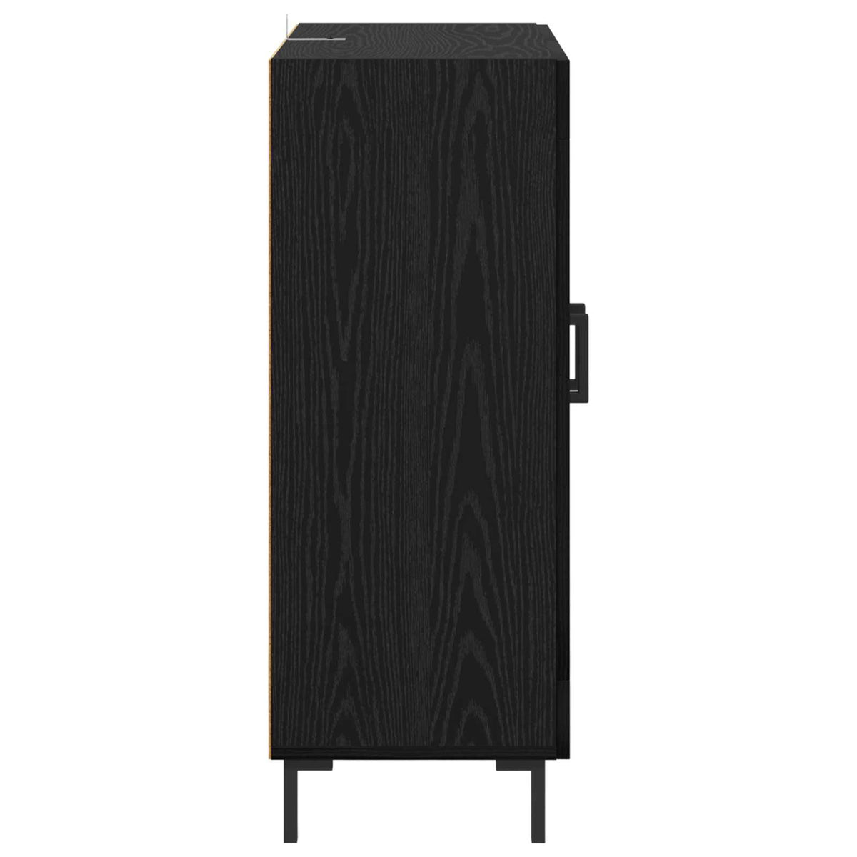 Sideboard Sort eg 69,5 x 34 x 90 cm Ingeniørt træ og jern