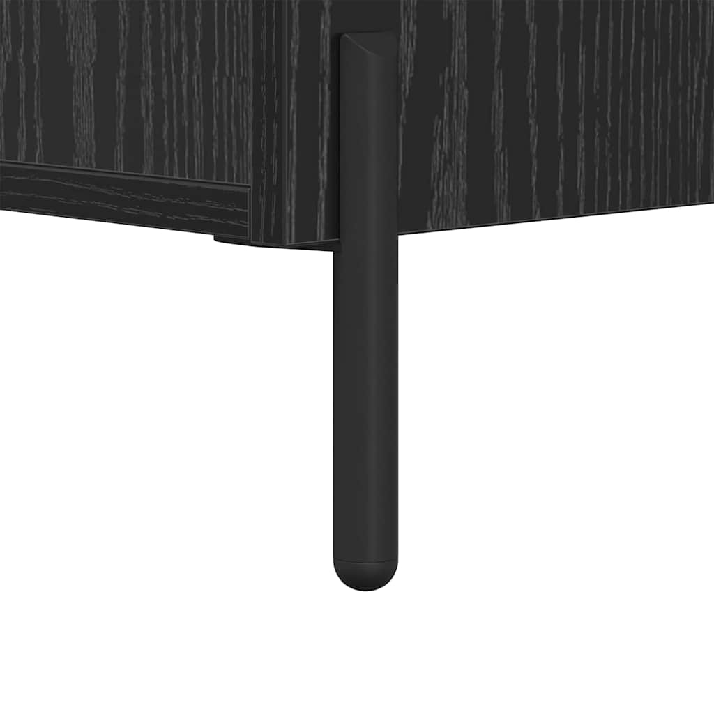 Sideboard Sort eg 69,5 x 34 x 90 cm Ingeniørt træ og jern