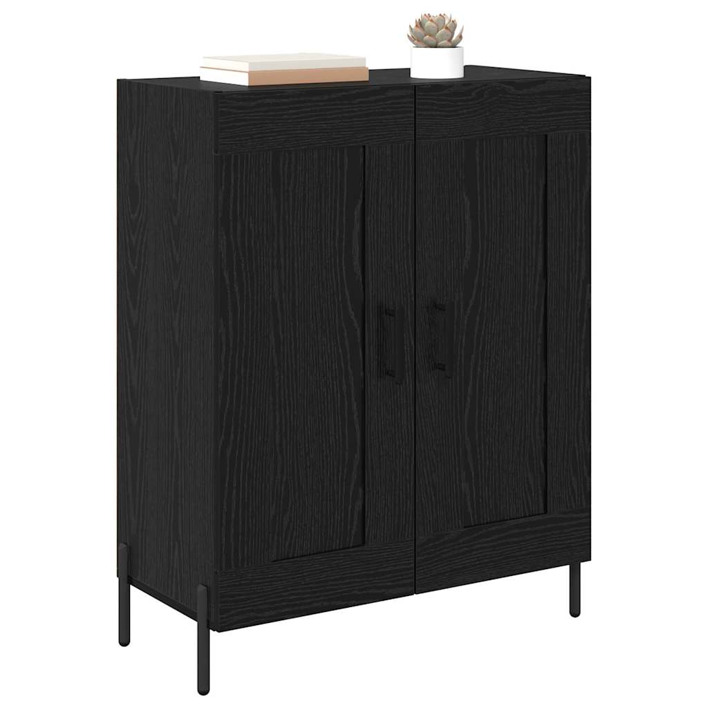 Sideboard Sort eg 69,5 x 34 x 90 cm Ingeniørt træ og jern