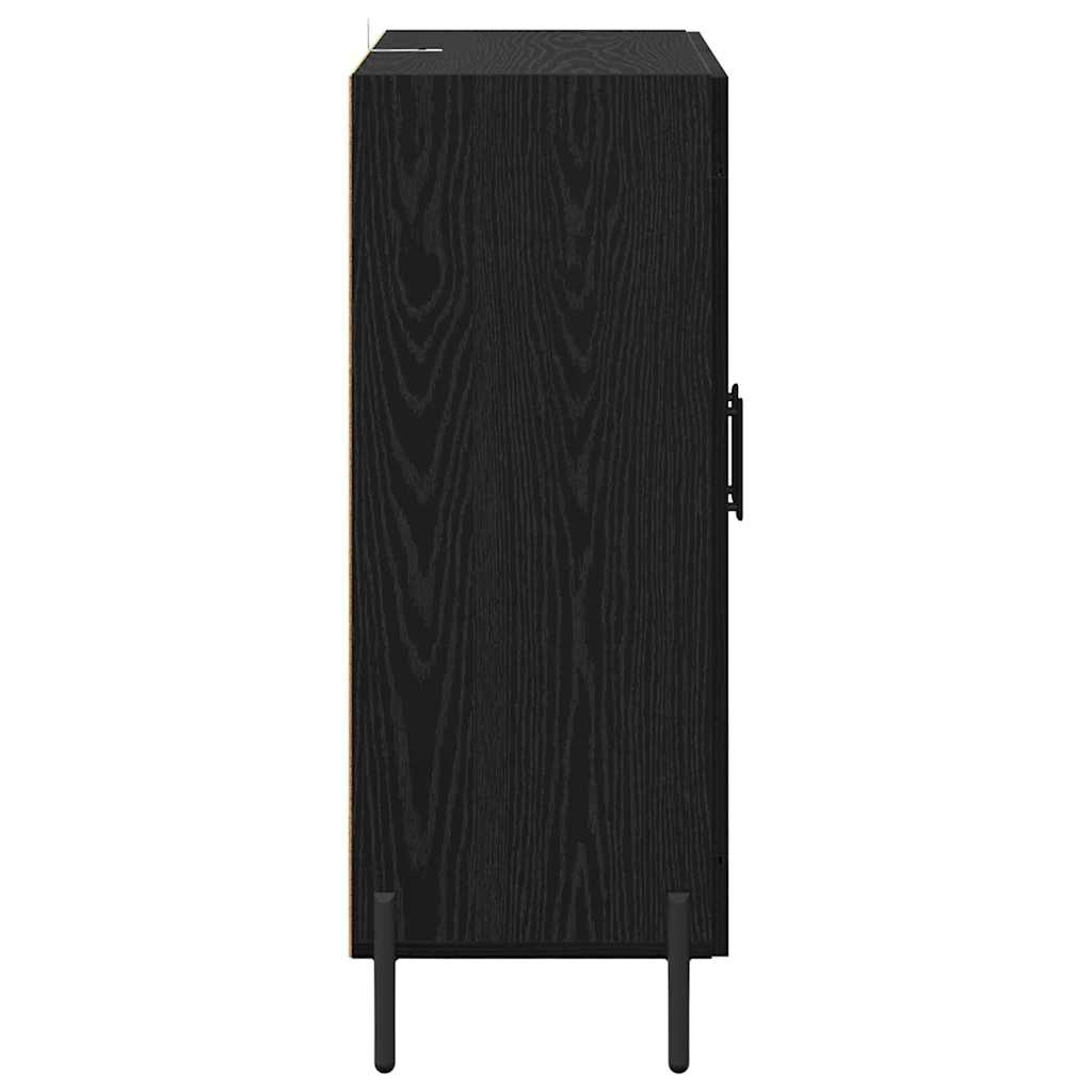Sideboard Sort eg 69,5 x 34 x 90 cm Ingeniørt træ og jern