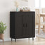 Sideboard Sort eg 69,5 x 34 x 90 cm Ingeniørt træ og jern