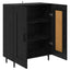 Sideboard Sort eg 69,5 x 34 x 90 cm Ingeniørt træ og jern