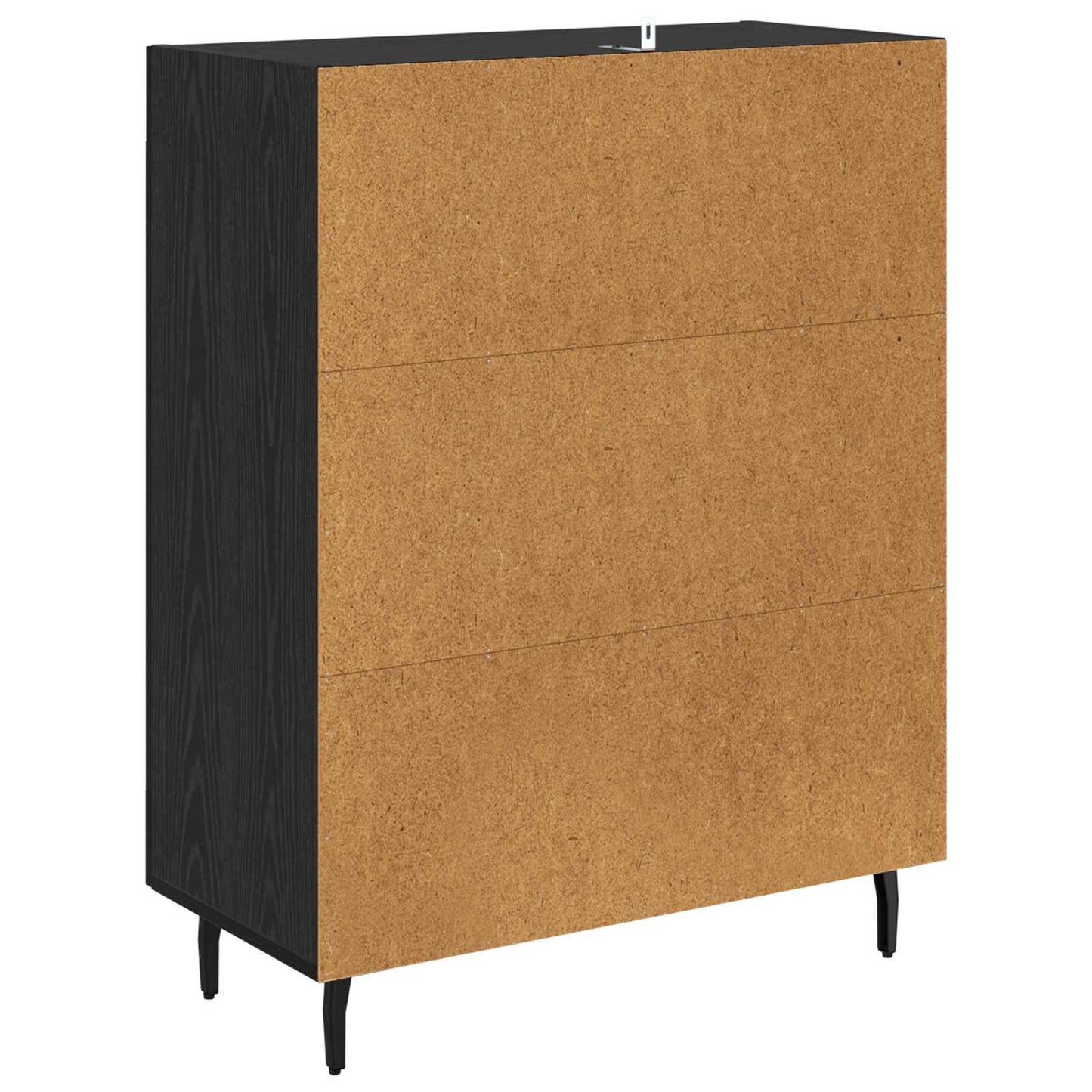 Sideboard Sort eg 69,5 x 34 x 90 cm Ingeniørt træ og jern