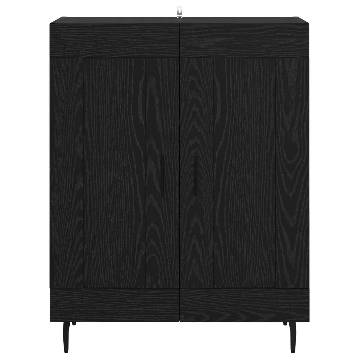 Sideboard Sort eg 69,5 x 34 x 90 cm Ingeniørt træ og jern
