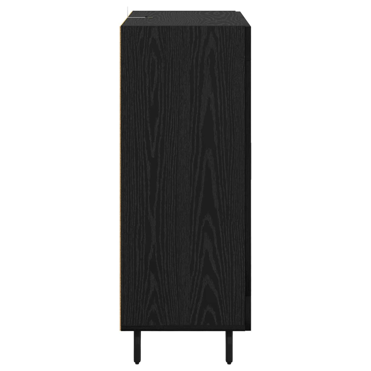 Sideboard Sort eg 69,5 x 34 x 90 cm Ingeniørt træ og jern