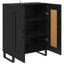 Sideboard Sort eg 69,5 x 34 x 90 cm Ingeniørt træ og jern
