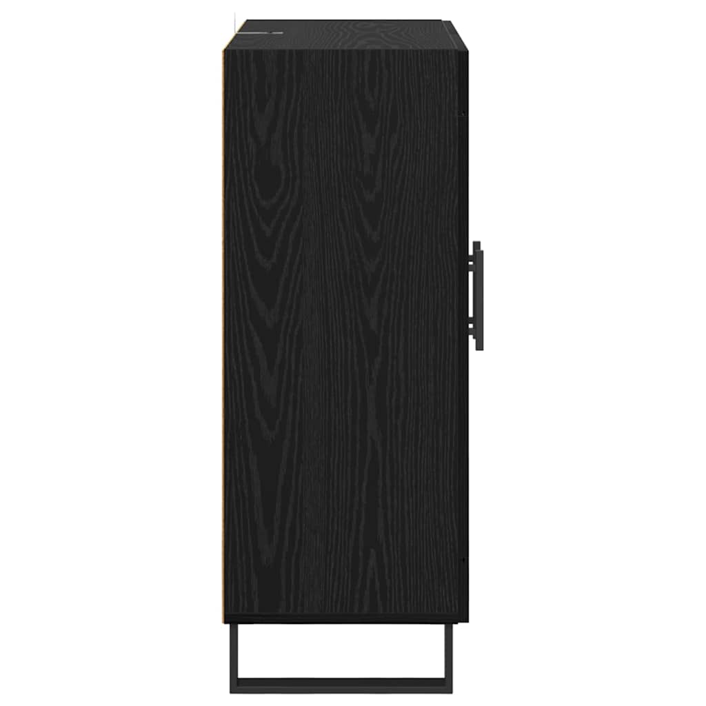 Sideboard Sort eg 69,5 x 34 x 90 cm Ingeniørt træ og jern