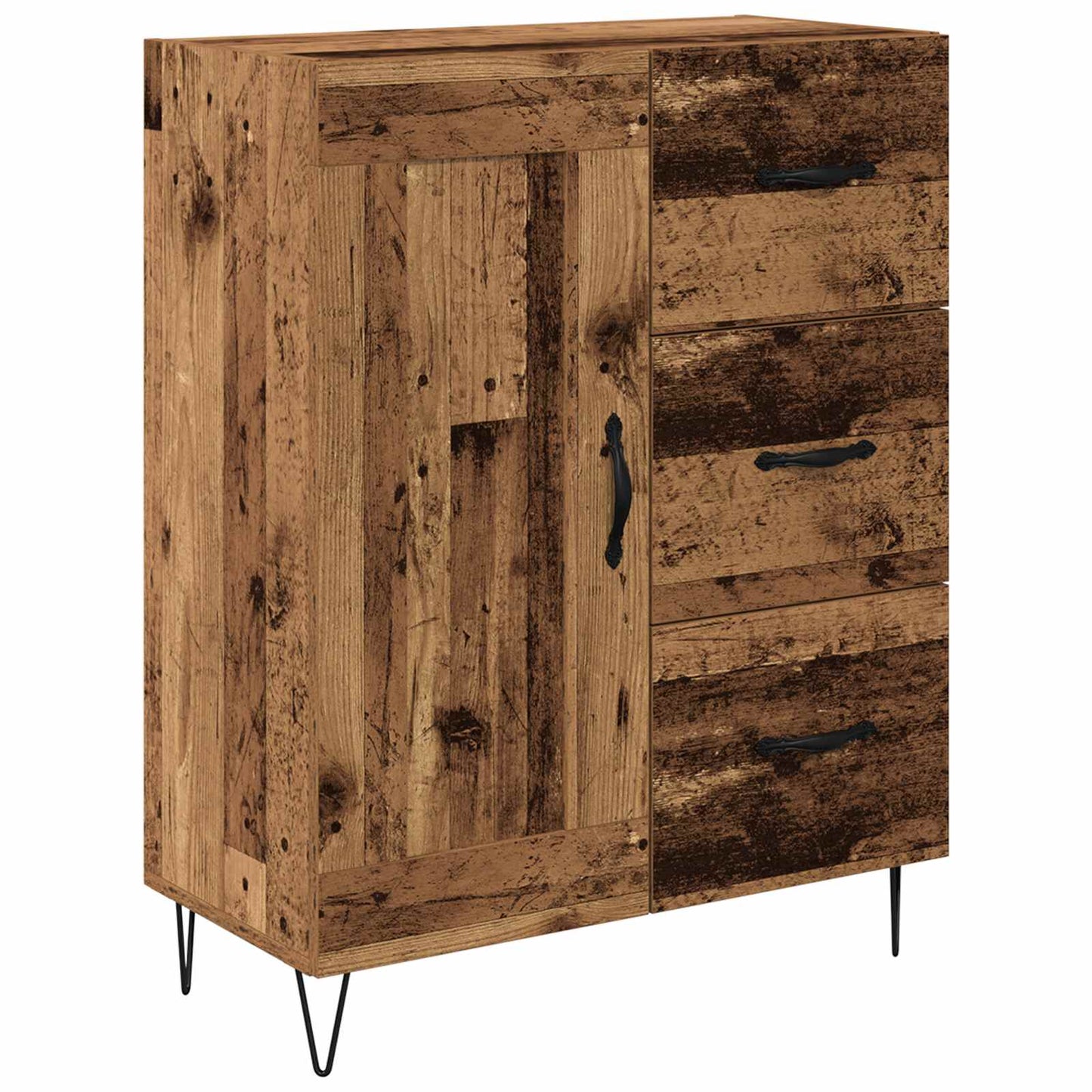 Sideboard Gammelt træ 69,5 x 34 x 90 cm Konstrueret træ