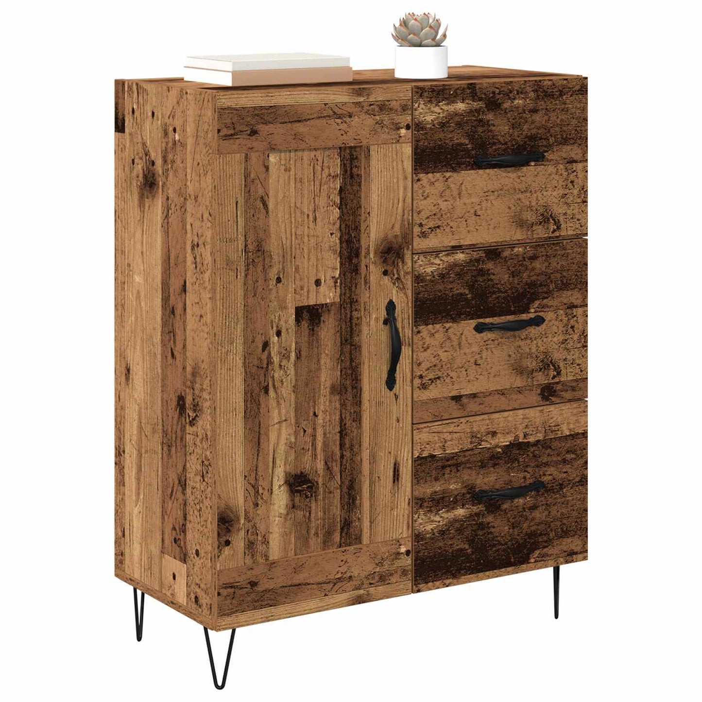 Sideboard Gammelt træ 69,5 x 34 x 90 cm Konstrueret træ