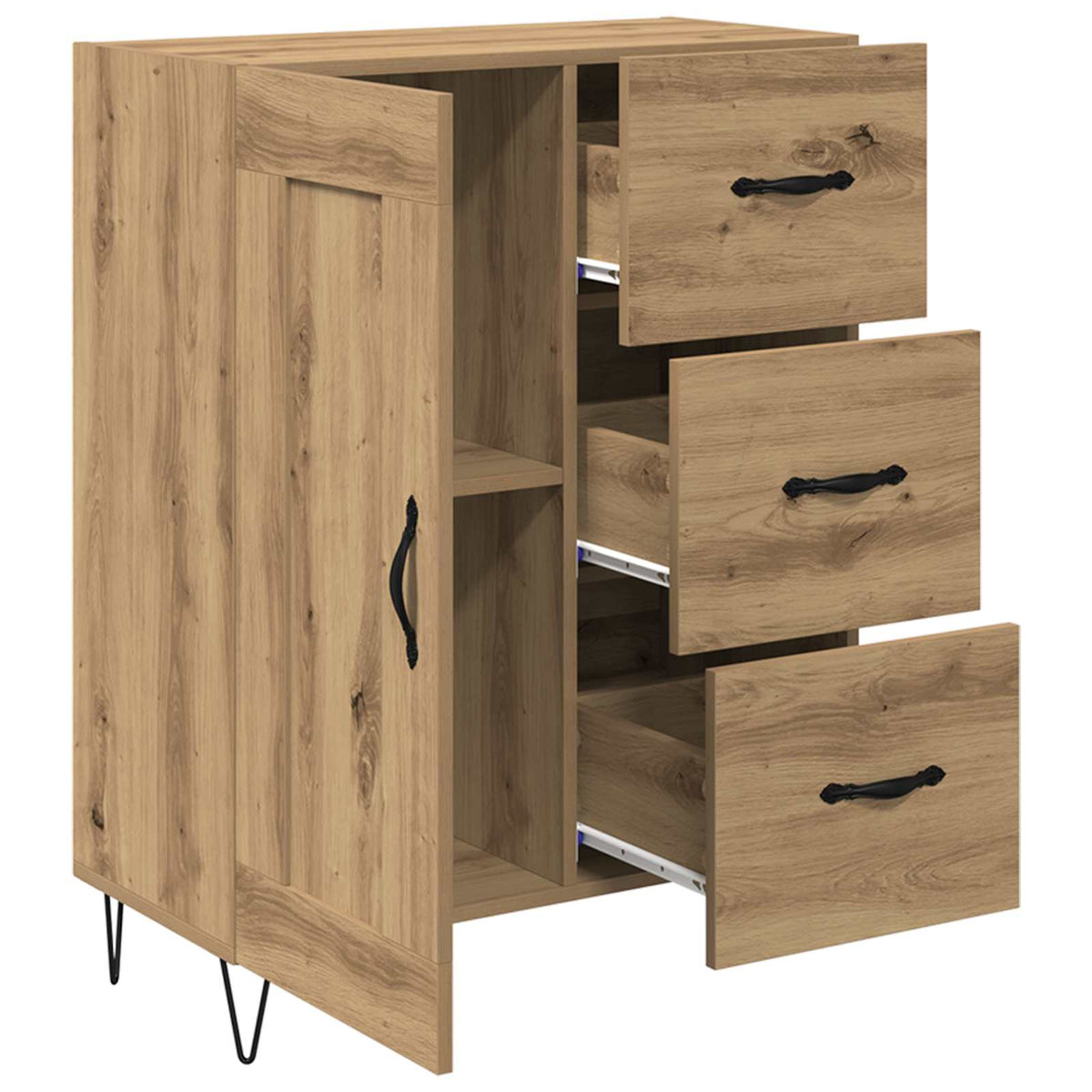 Sideboard Artisan Eg 69,5 x 34 x 90 cm Konstrueret træ