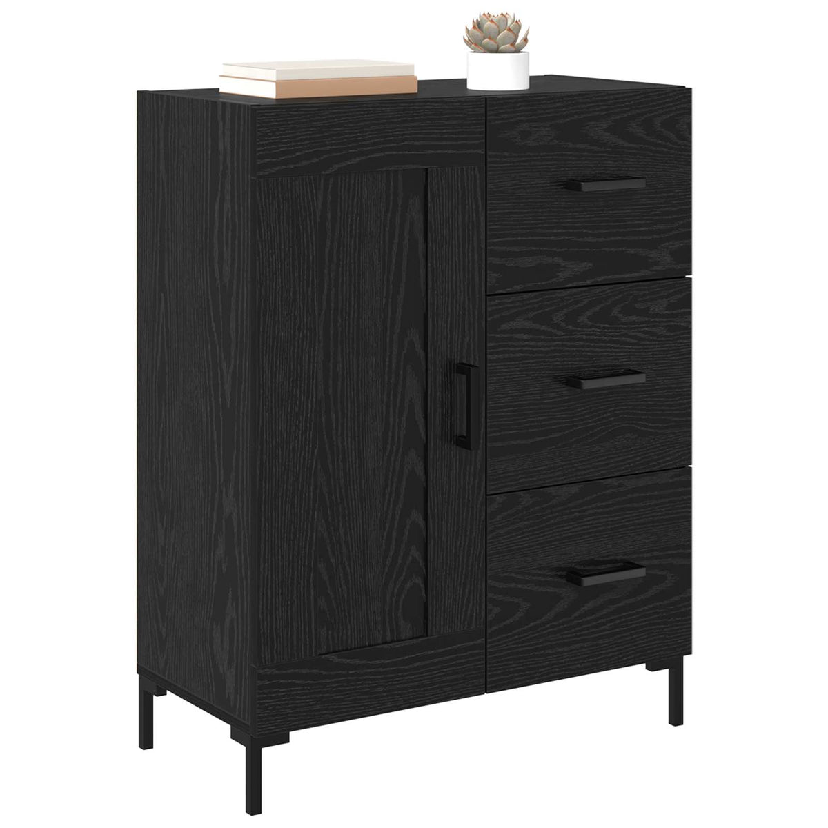 Sideboard Sort eg 69.5 x 34 x 90 cm Konstrueret træ