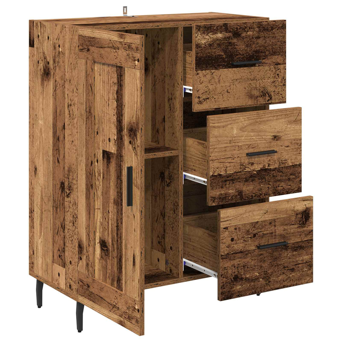 Sideboard Gammelt træ 69,5 x 34 x 90 cm Ingeniørt træ og jern